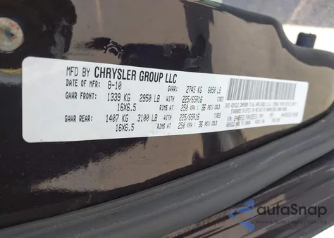 2010 Chrysler Town & Country Touring из США, поврежденный, VIN 2A4RR5D17AR435516